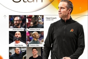 太阳公布25-26赛季教练组名单:奥特主教练+穆斯卡拉等7位助教